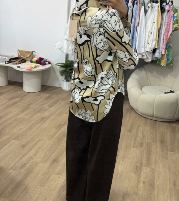 Chemise Fleurie Beige – Image 5