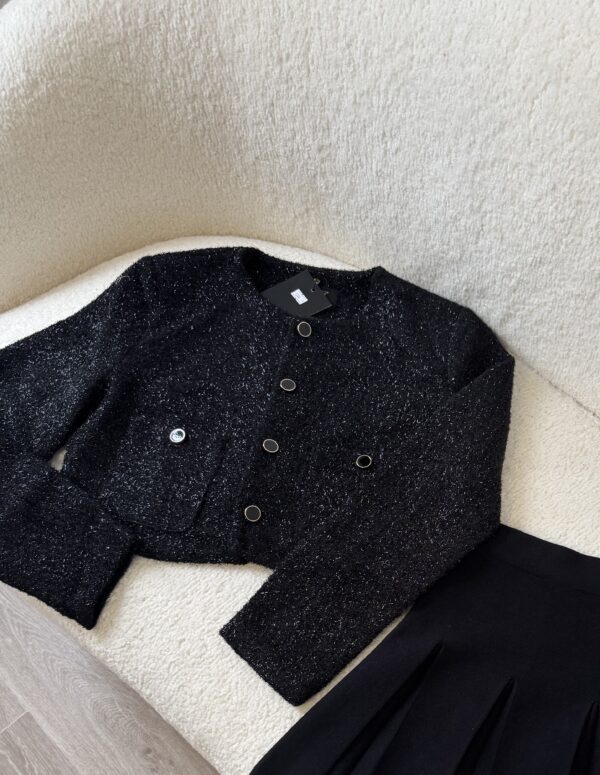 Veste Noire Brillante – Image 2