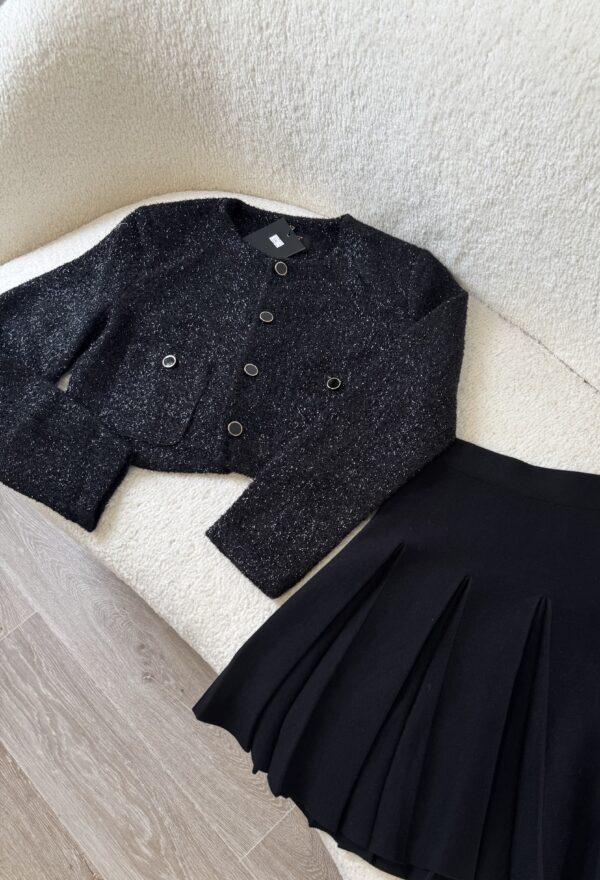 Veste Noire Brillante – Image 3