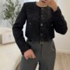 Veste Noire Brillante – Image 4