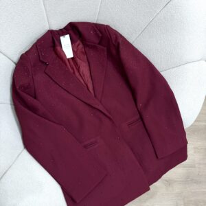 Blazer Bordeaux Avec Strass