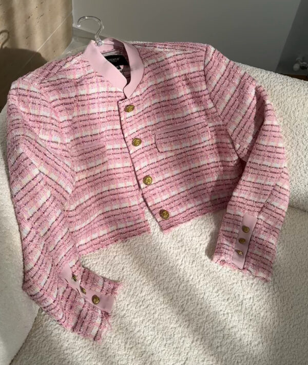 Veste Cropped En Tweed – Image 2