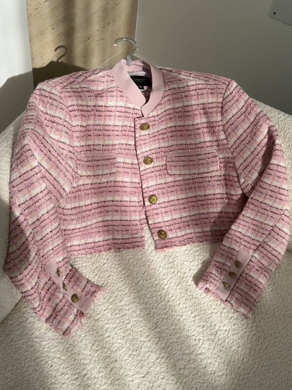 Veste Cropped En Tweed