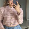 Veste Cropped En Tweed – Image 3