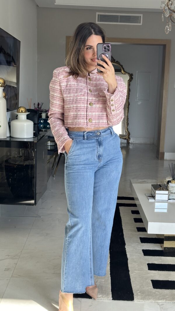 Veste Cropped En Tweed – Image 4