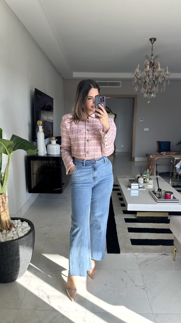 Veste Cropped En Tweed – Image 5