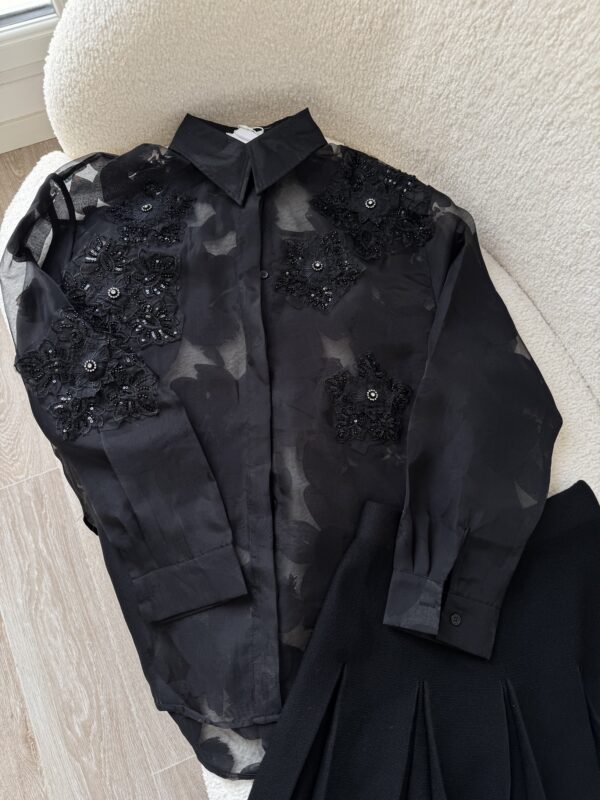 Chemise Noire Flora