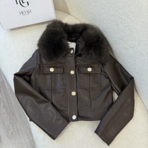 Veste Cuir Avec Fourrure Amovible