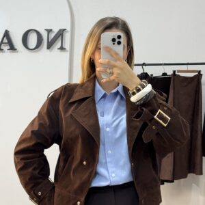 Veste Marron En Daim