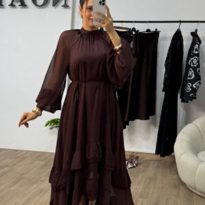 Robe Fluide Bohème Prune