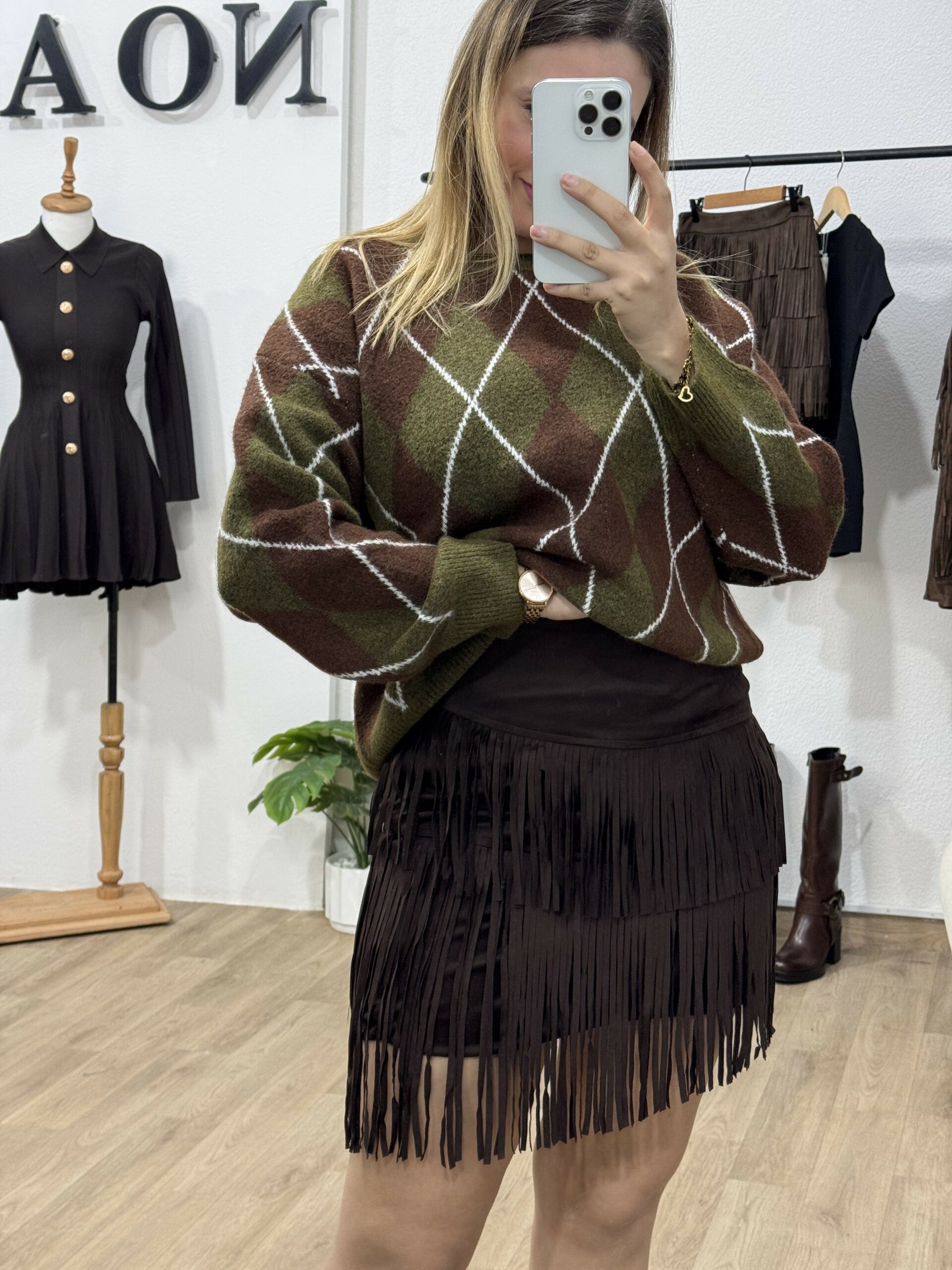 Pull Argyle Olive & Choco – Image 8