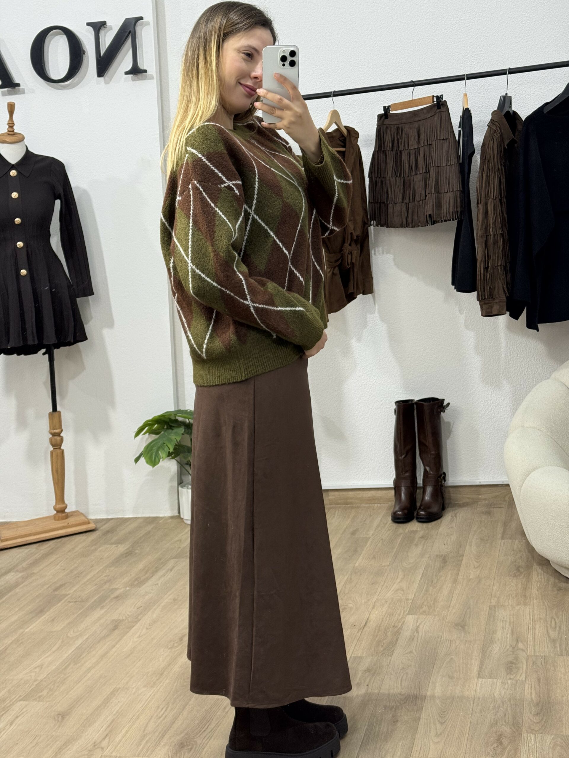 Pull Argyle Olive & Choco – Image 5