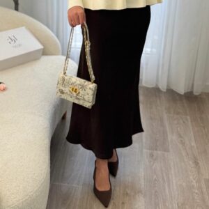 Jupe Satinée Marron