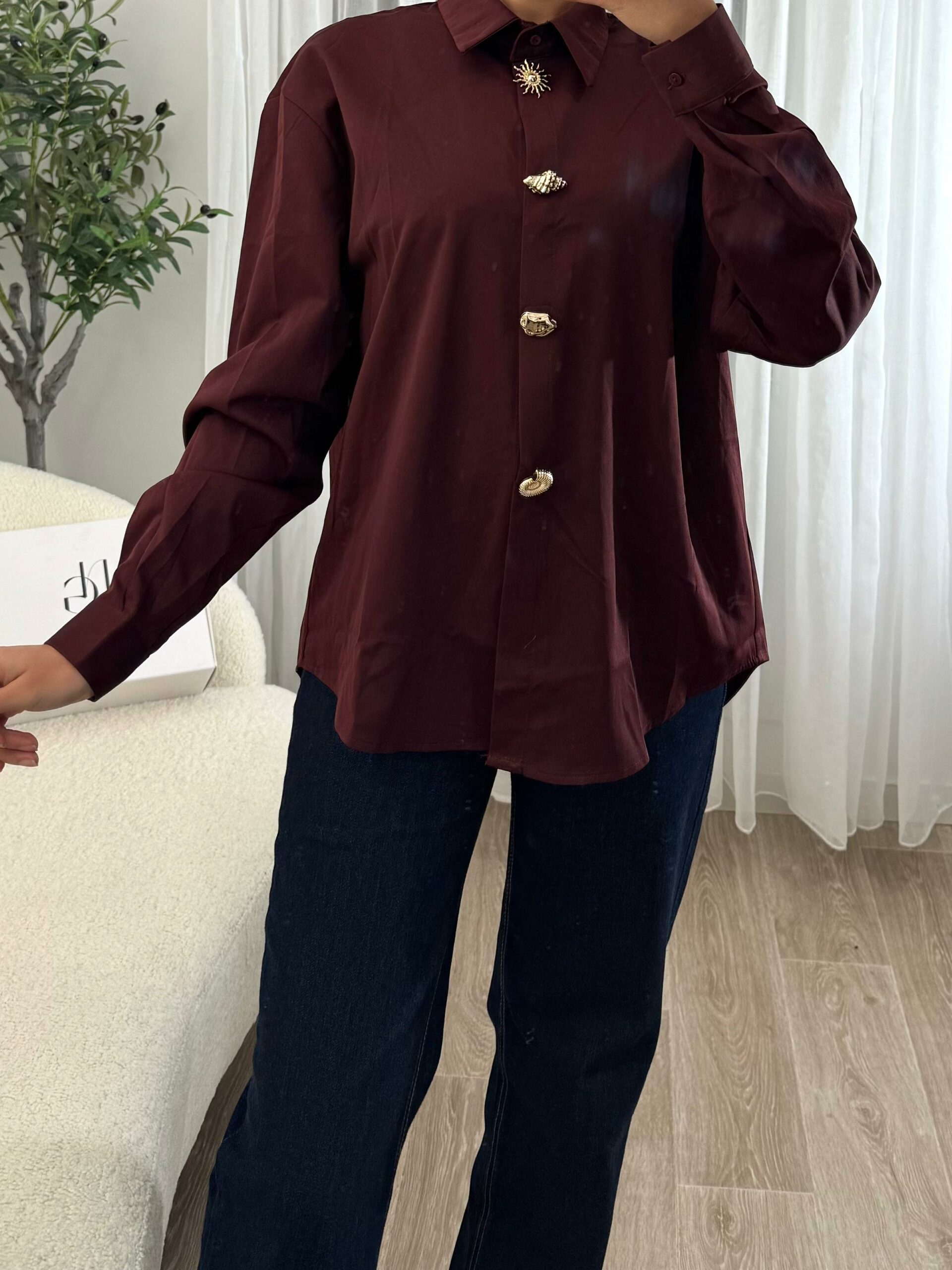 Chemise Bordeaux Élégance – Image 9