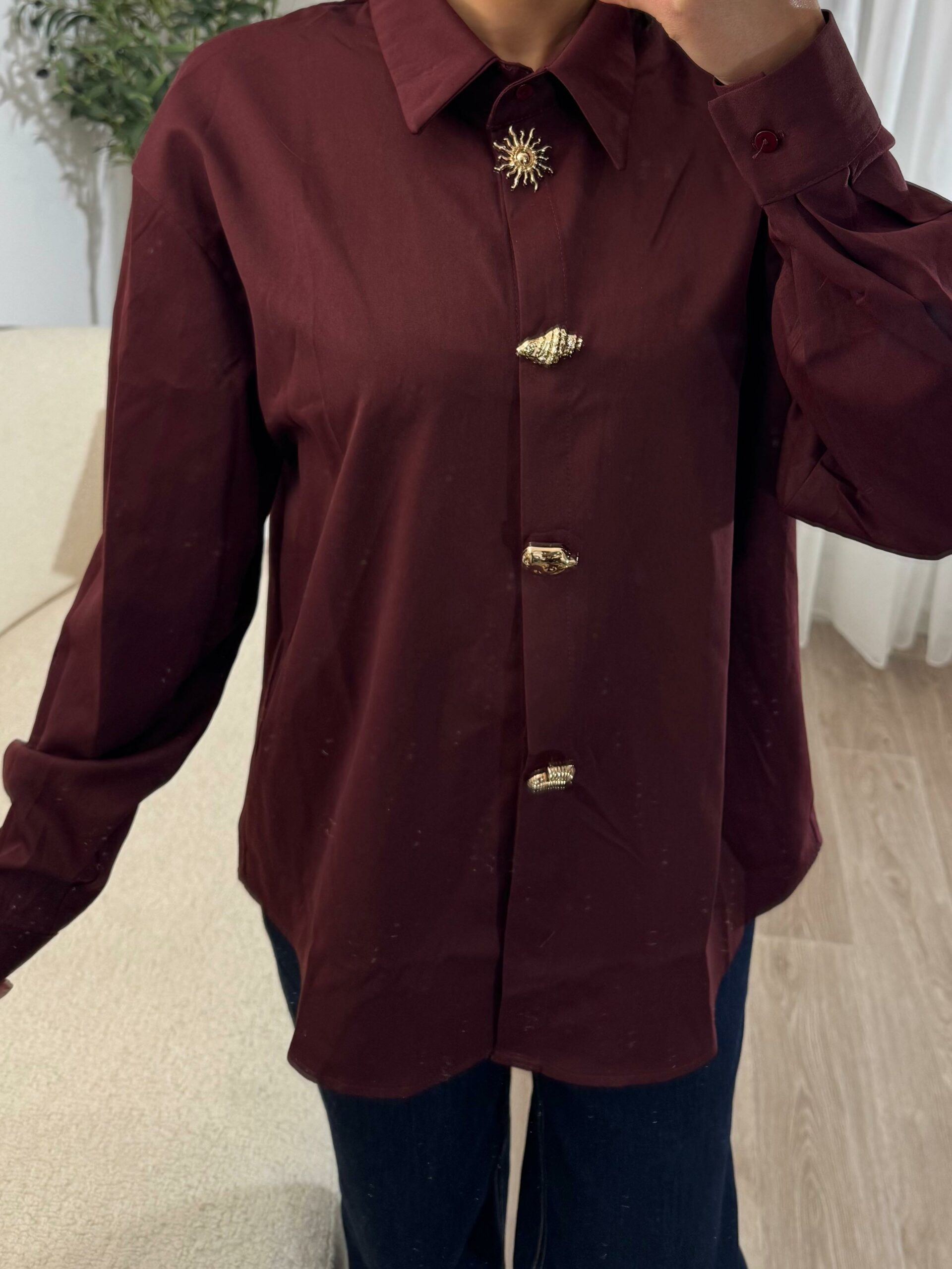 Chemise Bordeaux Élégance – Image 10