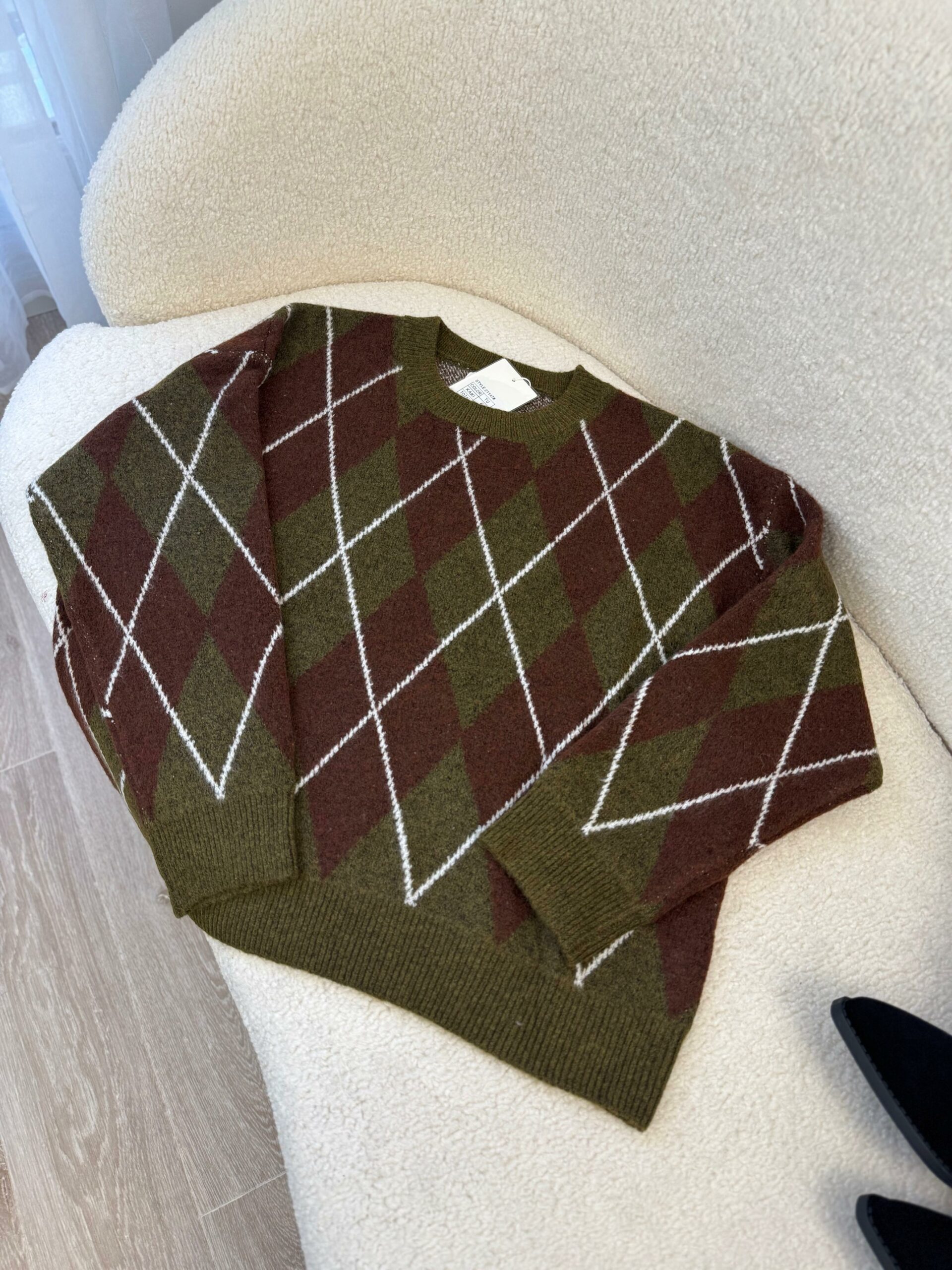 Pull Argyle Olive & Choco
