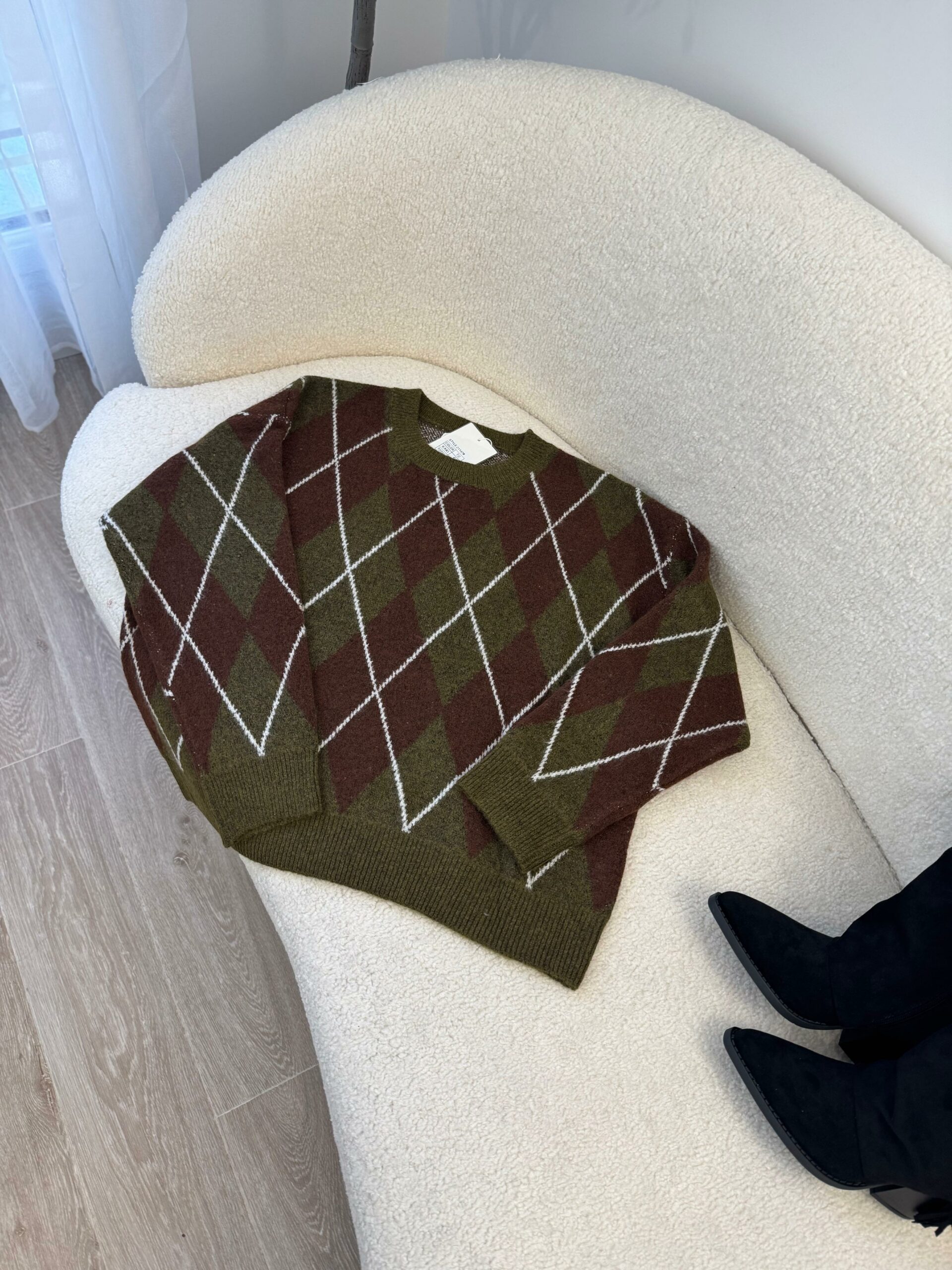 Pull Argyle Olive & Choco – Image 2