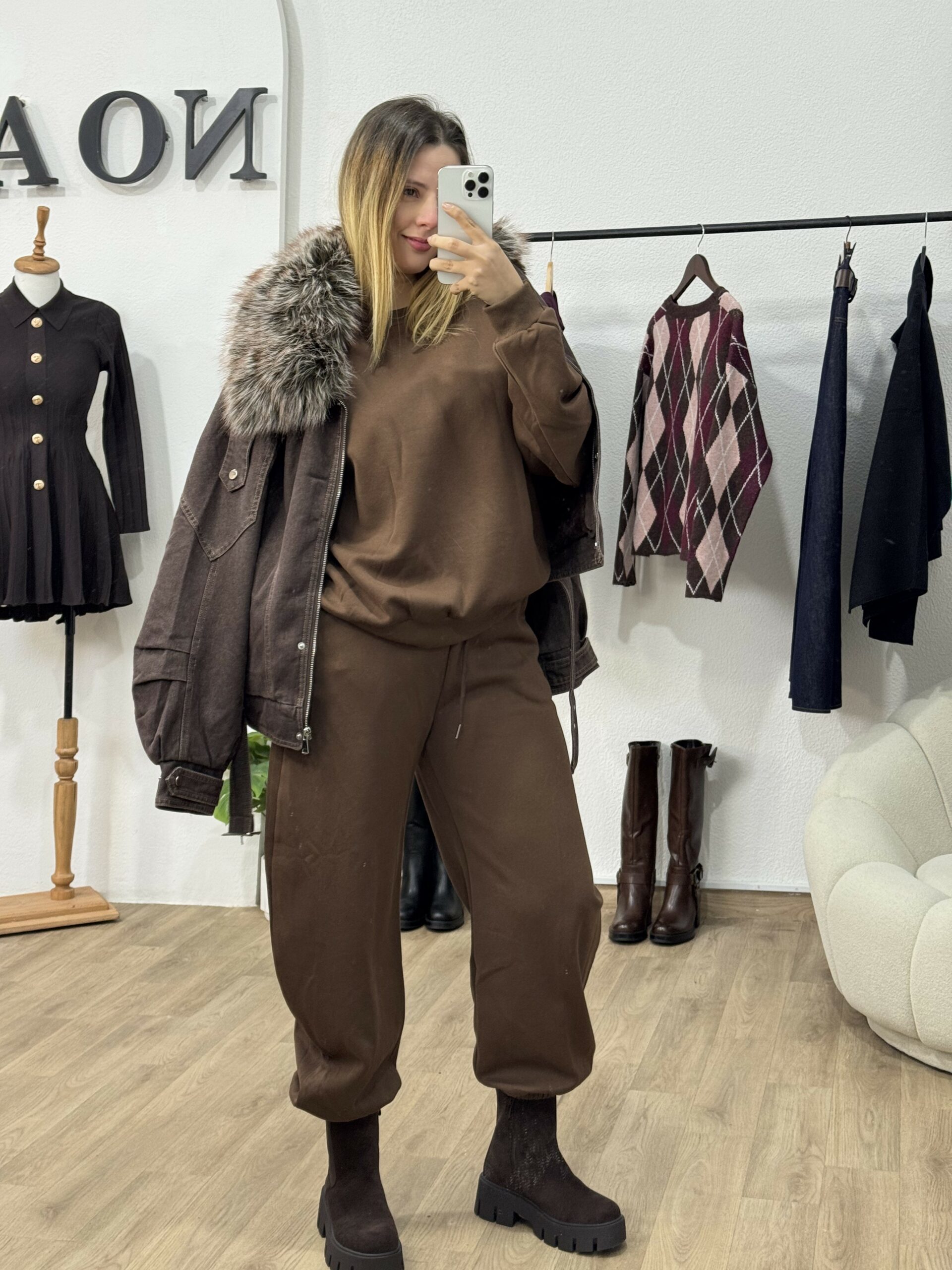 Brown Airy Jogger