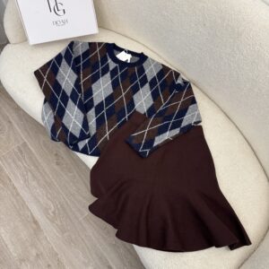 Pull Jacquard Nordique Bleu & Gris