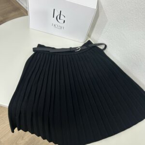 Jupe Noir Plissé Chic