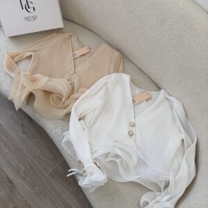 Chemise Plissée À Volants