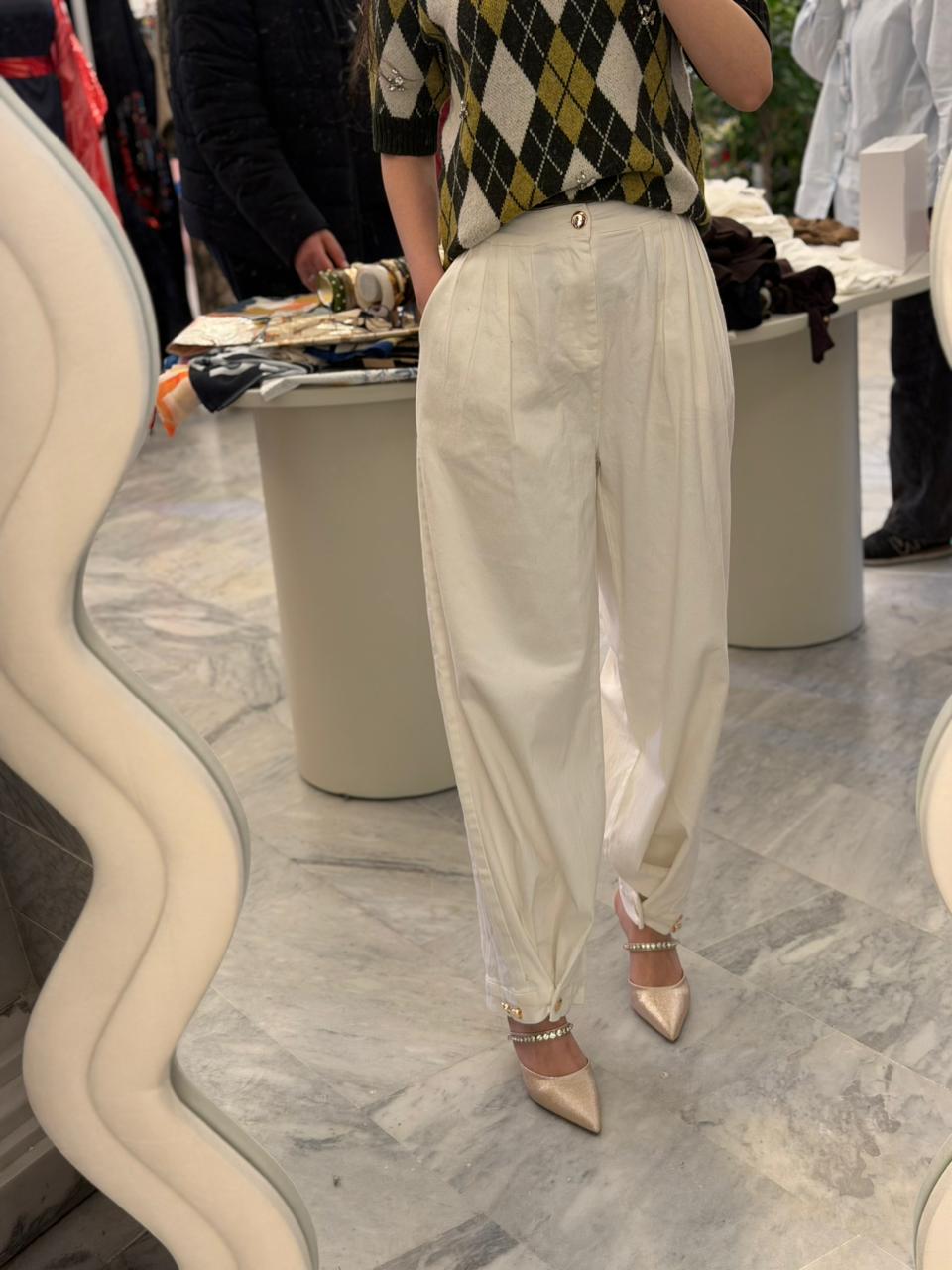 Pantalon Élégance Ivoire