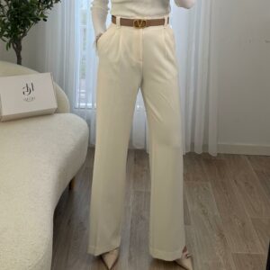 Pantalon Crème Élégance