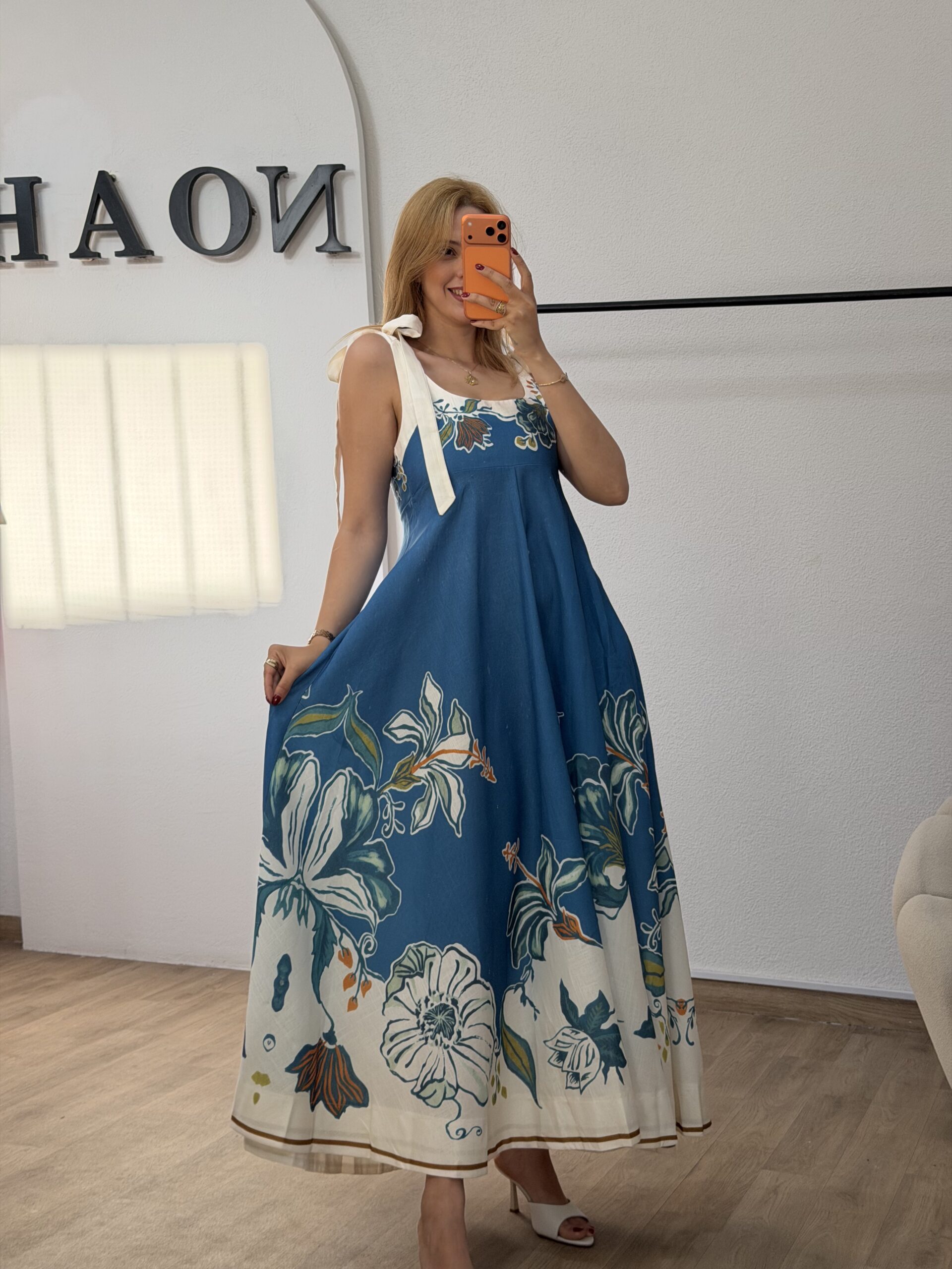 Robe Azur Florale