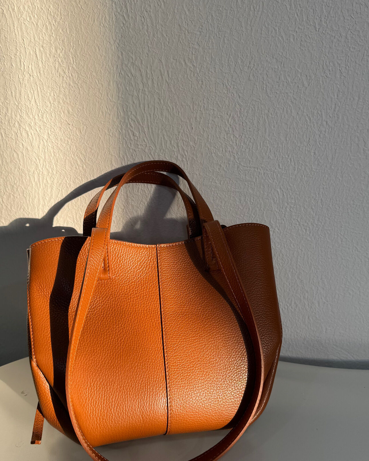 Sac Camel En Vrai Cuir - NOAH