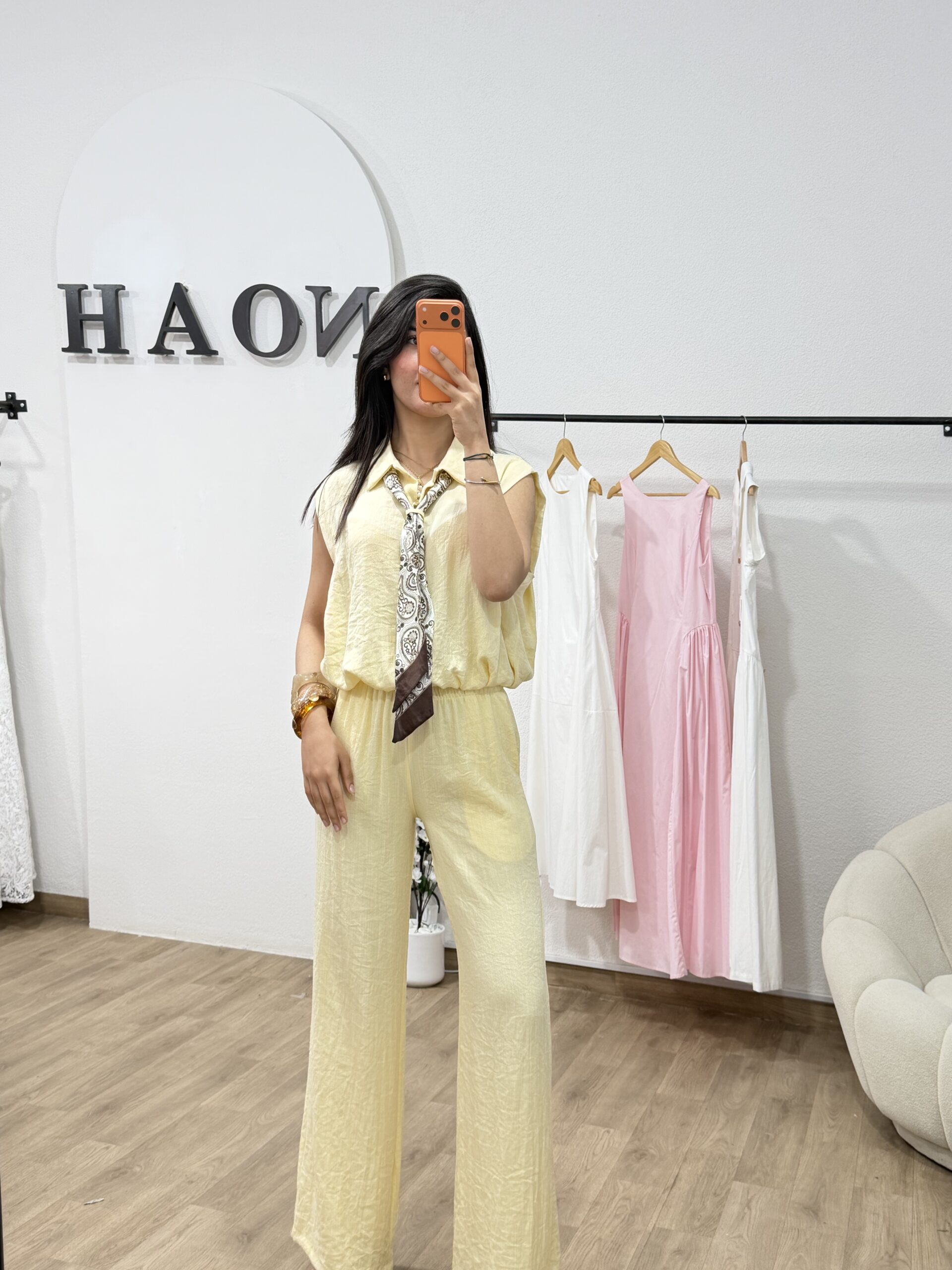 Ensemble Solène Jaune Pastel