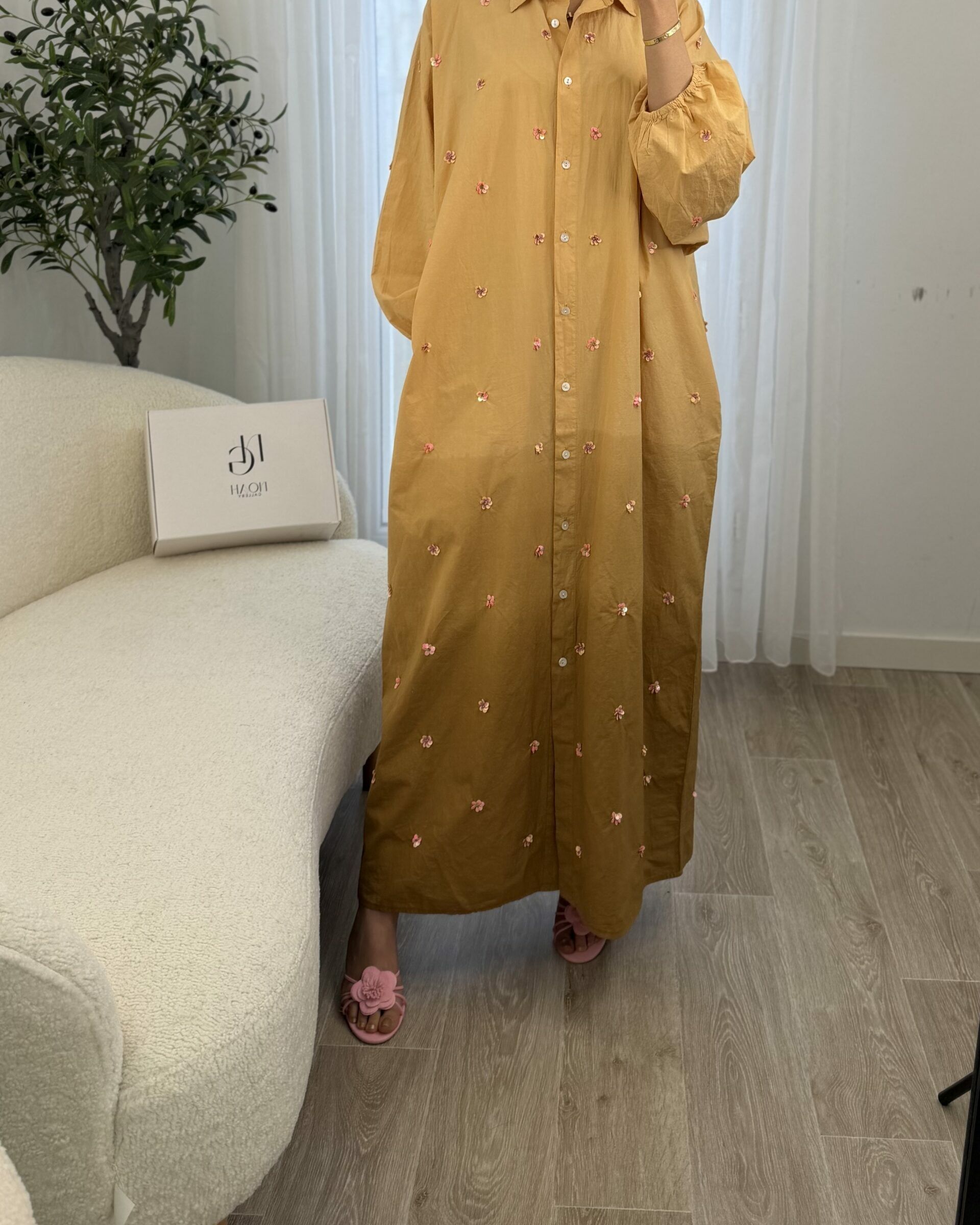 Robe Fleurie Miel - NOAH