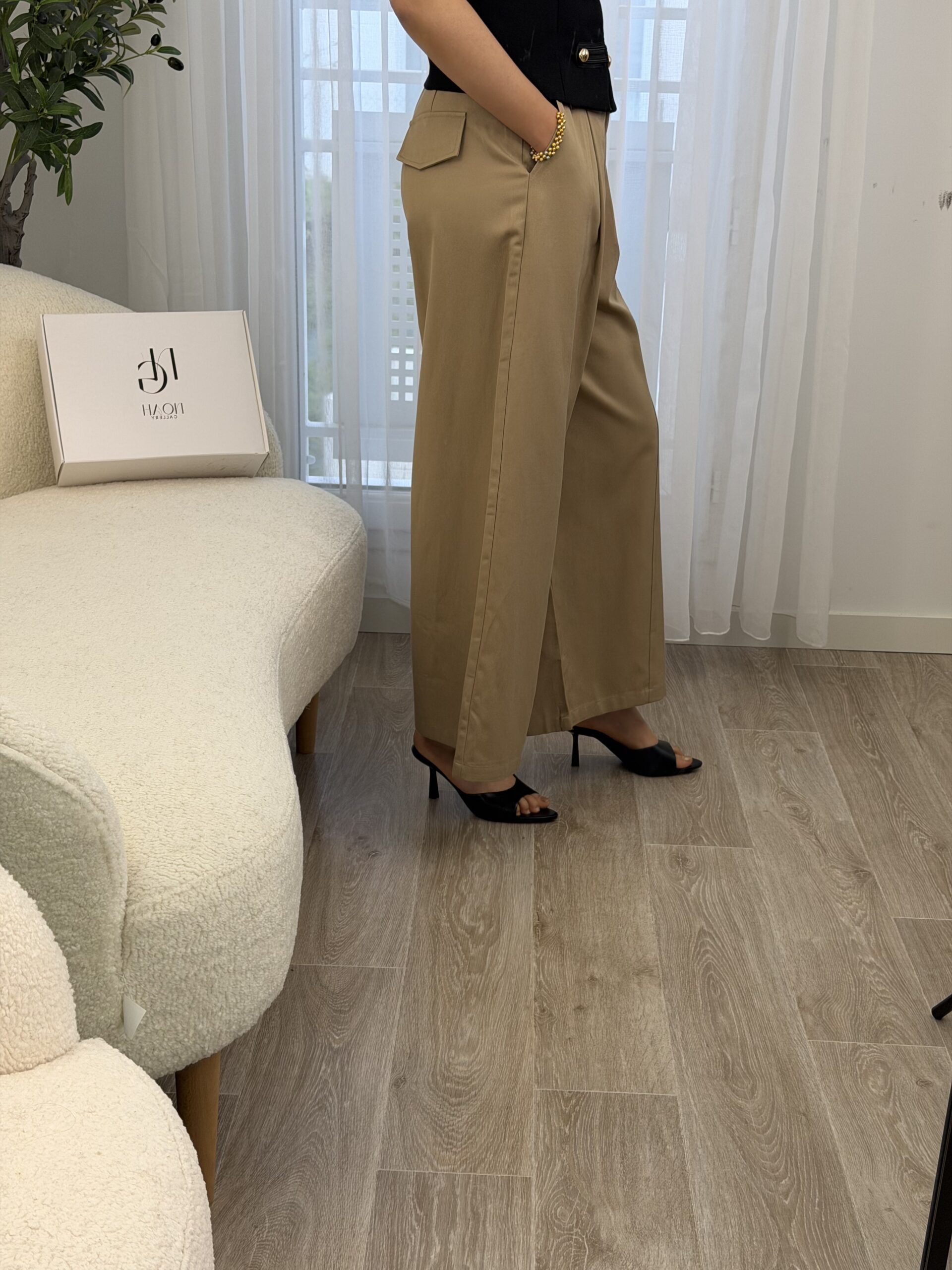 Pantalon Palazzo Camel – Image 4