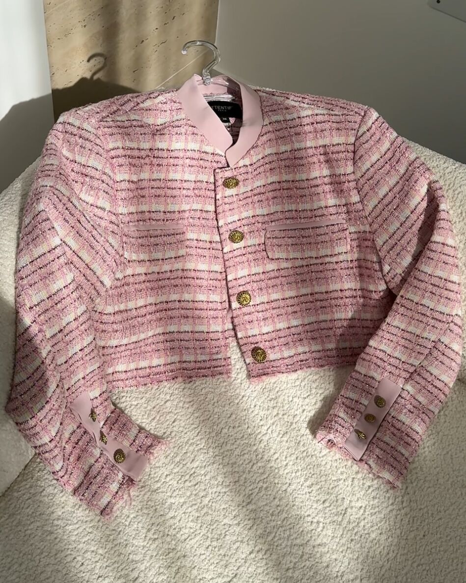 Veste Cropped En Tweed - NOAH