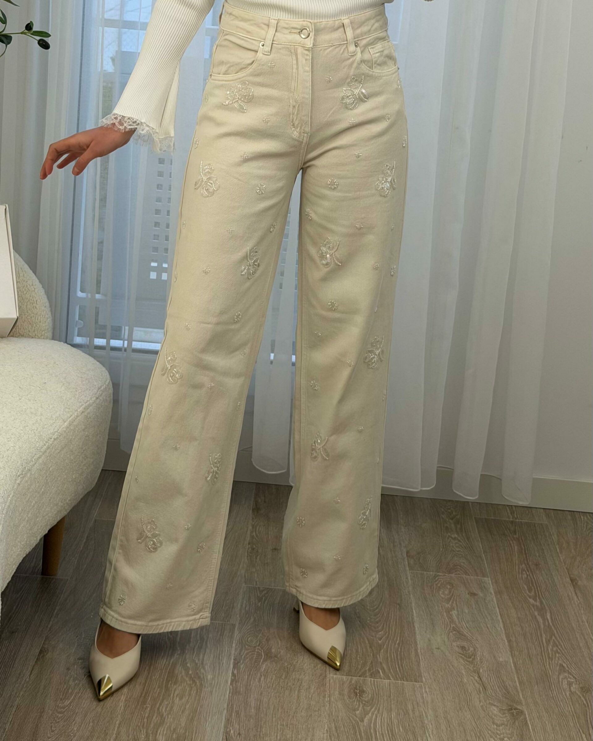 Pantalon Élégance Brodé - NOAH