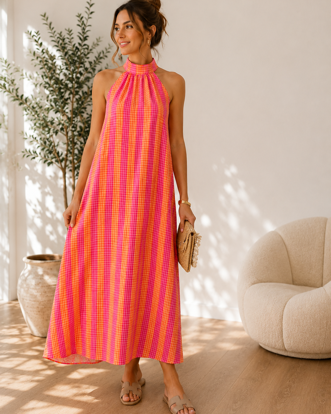 Robe Vichy Sunset - Robes - NOAH
